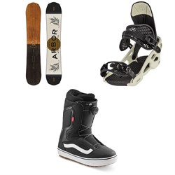 Arbor Element Rocker Snowboard 2022 ​+ Spruce Snowboard Bindings 2022 ​+ Vans Aura OG Snowboard Boots