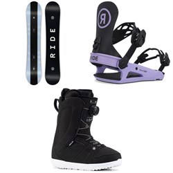 Ride Heartbreaker Snowboard ​+ CL-4 Snowboard Bindings ​+ Sage Snowboard Boots - Women's