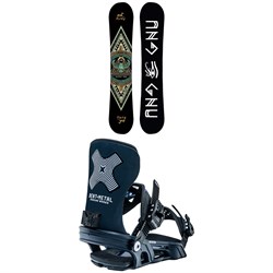 GNU Asym Ladies Choice C2X Snowboard ​+ Bent Metal Stylist Snowboard Bindings - Women's