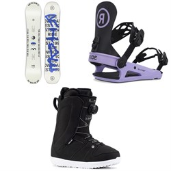 Ride Saturday Snowboard ​+ CL-4 Snowboard Bindings ​+ Sage Snowboard Boots - Women's