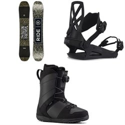 Ride Manic Snowboard ​+ Ride C-4 Snowboard Bindings ​+ Anthem Snowboard Boots
