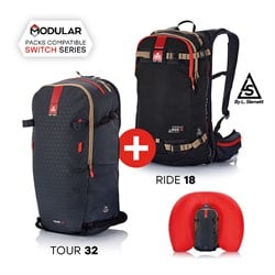 Arva Switch Ride 18 & Tour 32 Airbag Backpack Bundle