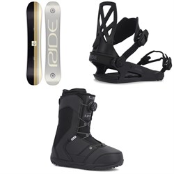 Ride Agenda Snowboard ​+ C-4 Snowboard Bindings ​+ Rook Snowboard Boots 2023