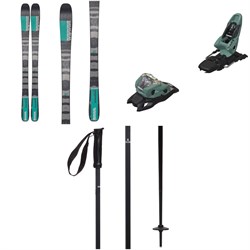 K2 Mindbender 85 Skis - Women's ​+ Marker Squire 11 Ski Bindings ​+ evo Merge Ski Poles