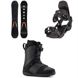 Arbor Formula Camber Snowboard ​+ Arbor Spruce Snowboard Bindings ​+ Ride Anthem Snowboard Boots 2023