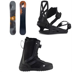 K2 Raygun Snowboard ​+ Ride C-4 Snowboard Bindings ​+ K2 Raider Snowboard Boots