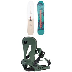 K2 Party Platter Snowboard ​+ Line Up Snowboard Bindings