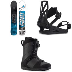GNU Antigravity C3 Snowboard ​+ Ride C-4 Snowboard Bindings ​+ Ride Anthem Snowboard Boots