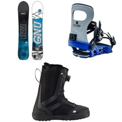 GNU Antigravity C3 Snowboard ​+ Bent Metal Joint Snowboard Bindings ​+ K2 Raider Snowboard Boots