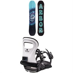 Arbor Cheater Rocker Snowboard ​+ Bent Metal BMX Snowboard Bindings - Kids' 2024