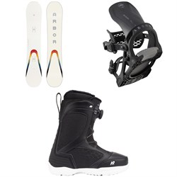Arbor Poparazzi Rocker Snowboard ​+ Acacia Snowboard Bindings ​+ K2 Benes Snowboard Boots - Women's 2023