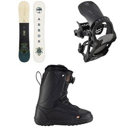Arbor Cadence Camber Snowboard ​+ Acacia Snowboard Bindings ​+ K2 Haven Snowboard Boots - Women's 2023