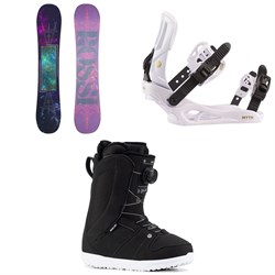 Rossignol Meraki Snowboard ​+ Rossignol Myth Snowboard Bindings ​+ Ride Sage Snowboard Boots - Women's