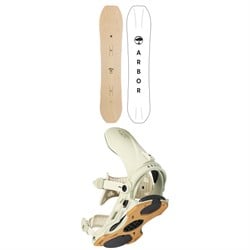 Arbor Terra Pin Rocker Snowboard ​+ Hemlock Snowboard Bindings 2024