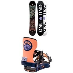 GNU Asym Pro Choice C3 Snowboard ​+ Bent Metal Stylist Snowboard Bindings - Women's 2024