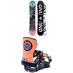 GNU Asym Ladies Choice C2X Snowboard ​+ Bent Metal Stylist Snowboard Bindings - Women's 2024
