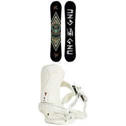 GNU Asym Ladies Choice C2X Snowboard ​+ Arbor Sequoia LTD Snowboard Bindings - Women's