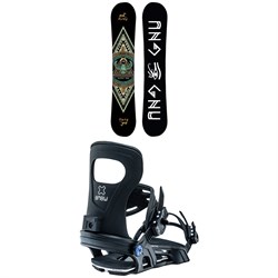 GNU Asym Ladies Choice C2X Snowboard ​+ Bent Metal Metta Snowboard Bindings - Women's