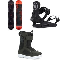 Ride Lowride Snowboard ​+ K-1 Snowboard Bindings ​+ Norris Snowboard Boots - Kids' 2024