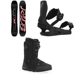Ride Shadowban Snowboard ​+ C-6 Snowboard Bindings ​+ Lasso Boa Snowboard Boots 2024