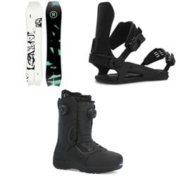 Ride MTNpig Snowboard ​+ C-10 Snowboard Bindings ​+ Trident Boa Snowboard Boots 2024