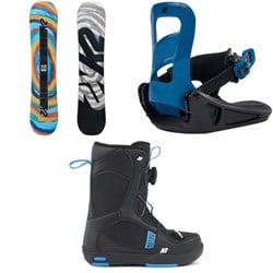 K2 Lil Mini Snowboard ​+ Mini Turbo Snowboard Bindings ​+ Mini Turbo Snowboard Boots - Little Boys' 2024