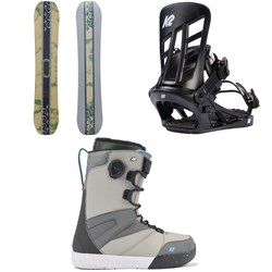 K2 Geometric Snowboard ​+ Indy Snowboard Bindings ​+ Overdraft Snowboard Boots 2024