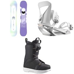 Salomon Lotus Snowboard ​+ Spell Snowboard Bindings ​+ Pearl Boa Snowboard Boots - Women's 2024