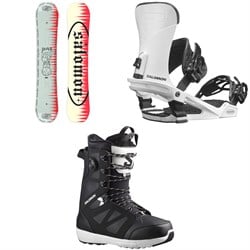 Salomon Sleepwalker Snowboard ​+ Trigger Snowboard Bindings ​+ Launch Lace SJ Boa Snowboard Boots 2024