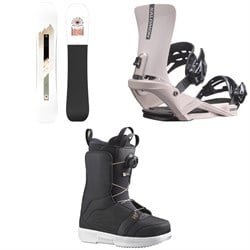 Salomon Bliss Snowboard ​+ Rhythm Snowboard Bindings ​+ Pearl Boa Snowboard Boots - Women's 2024