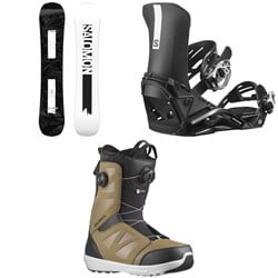 Salomon Craft Snowboard ​+ District Snowboard Bindings ​+ Launch Boa SJ Snowboard Boots 2024