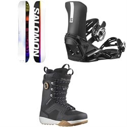 Salomon Huck Knife Snowboard ​+ District Snowboard Bindings ​+ Dialogue Lace SJ Boa Snowboard Boots 2024