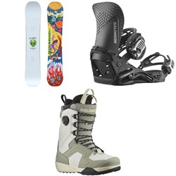 Salomon Abstract Snowboard ​+ Hologram Snowboard Bindings ​+ Dialogue Lace SJ Boa Snowboard Boots 2024