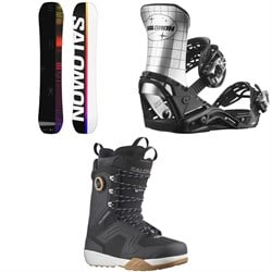 Salomon Huck Knife Pro Snowboard ​+ District Pro Team Snowboard Bindings ​+ Dialogue Lace SJ Boa Snowboard Boots 2024