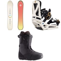Burton Family Tree Gril Master Snowboard ​+ Genesis EST Snowboard Bindings ​+ Ion Snowboard Boots 2024