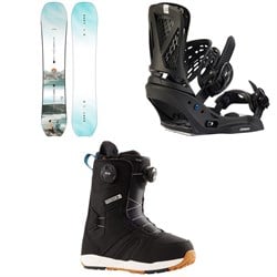 Burton Story Board Snowboard ​+ Escapade EST Snowboard Bindings  ​+ Felix Boa Snowboard Boots - Women's 2024