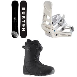 Burton Process Flying V Snowboard ​+ Mission Snowboard Bindings ​+ Ruler Boa Snowboard Boots 2024