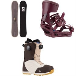Burton Cartographer Snowboard ​+ Mission Snowboard Bindings ​+ Ruler Boa Snowboard Boots 2024