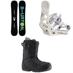Burton Instigator PurePop Camber Snowboard ​+ Mission Snowboard Bindings ​+ Ruler Snowboard Boots 2024