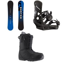 Burton Ripcord Snowboard ​+ Mission Snowboard Bindings ​+ Ruler Snowboard Boots 2024