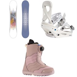 Burton Stylus Snowboard ​+ Scribe Snowboard Bindings ​+ Mint Boa Snowboard Boots - Women's 2024