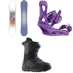 Burton Stylus Snowboard ​+ Scribe Snowboard Bindings ​+ Mint Boa Snowboard Boots - Women's 2025