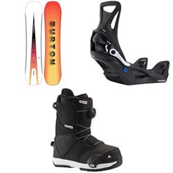Burton Custom Smalls Snowboard ​+ Step On Snowboard Bindings ​+ Zipline Step On Boots - Kids' 2024