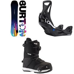 Burton Feelgood Smalls Snowboard ​+ Step On Snowboard Bindings ​+ Zipline Step On Boots - Kids' 2024