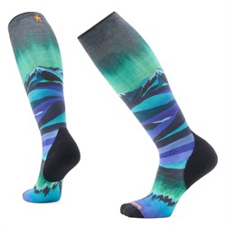 Smartwool Trail Run Crew Socks - Targeted Cushion Singletrack Print, Unisex Hiking & Running Socks