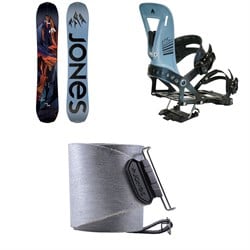 Jones Frontier Splitboard ​+ Spark R&D Arc ST Splitboard Bindings ​+ Jones Nomad Quick Tension Tail Clip Splitboard Skins 2024