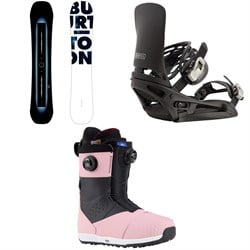 Burton Custom X Flying V Snowboard ​+ Cartel EST Snowboard Bindings ​+ Ion Boa Snowboard Boots