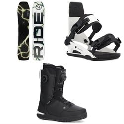 Ride Warpig Snowboard ​+ C-6 Snowboard Bindings ​+ Lasso Boa Snowboard Boots 2025