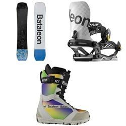 Bataleon Whatever Snowboard ​+ Blaster Asymwrap Snowboard Bindings ​+ Salsa Lace Snowboard Boots 2025