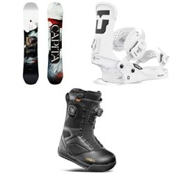 CAPiTA Birds Of A Feather Snowboard ​+ Union Trilogy Classic Snowboard Bindings ​+ thirtytwo STW Double Boa Snowboard Boots - Women's 2025